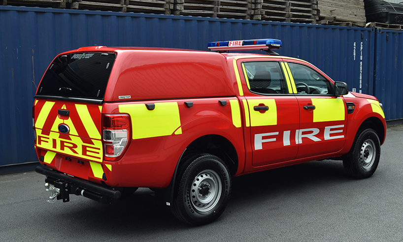 4x4at range of commercial canopy's catches FIRE