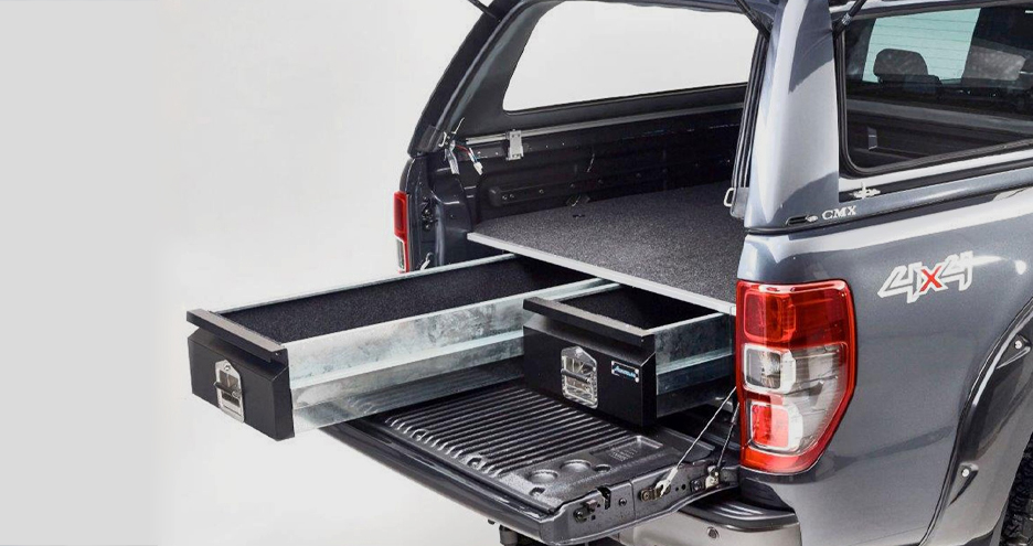 Bespoke drawer systems for pickup trucks