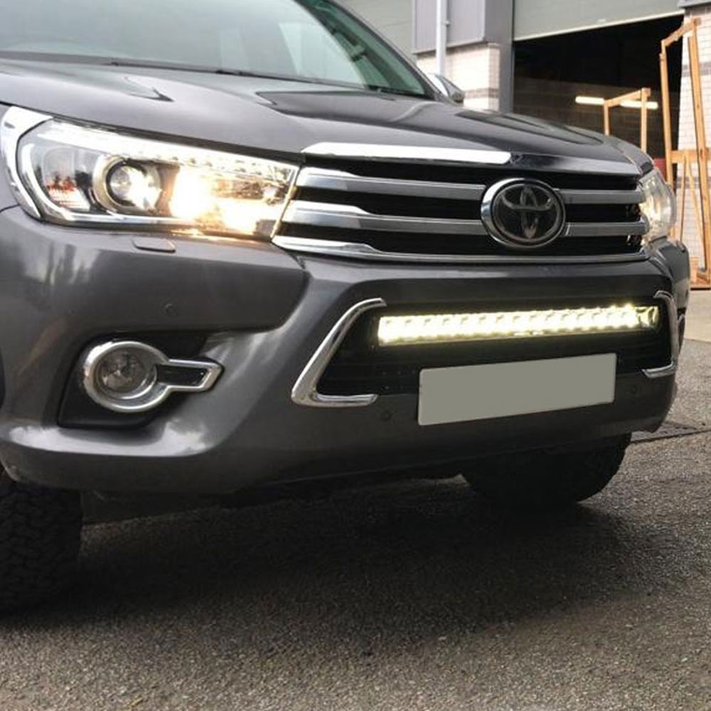 Toyota Hilux 2016 On Large LED Lazer Lights Triple R16 Auxiliary Light Bar