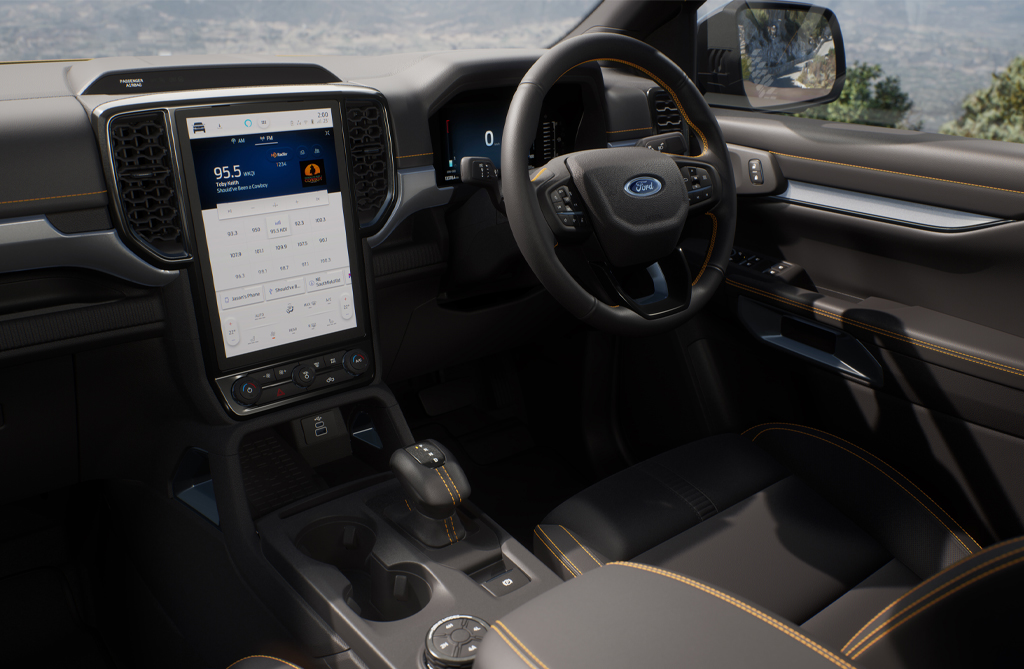 Interior design of the new 2023 Ford Ranger