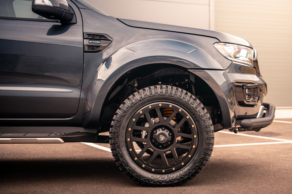 Ford Ranger wide stance with 50mm lift kit and ultra wide wheel arches