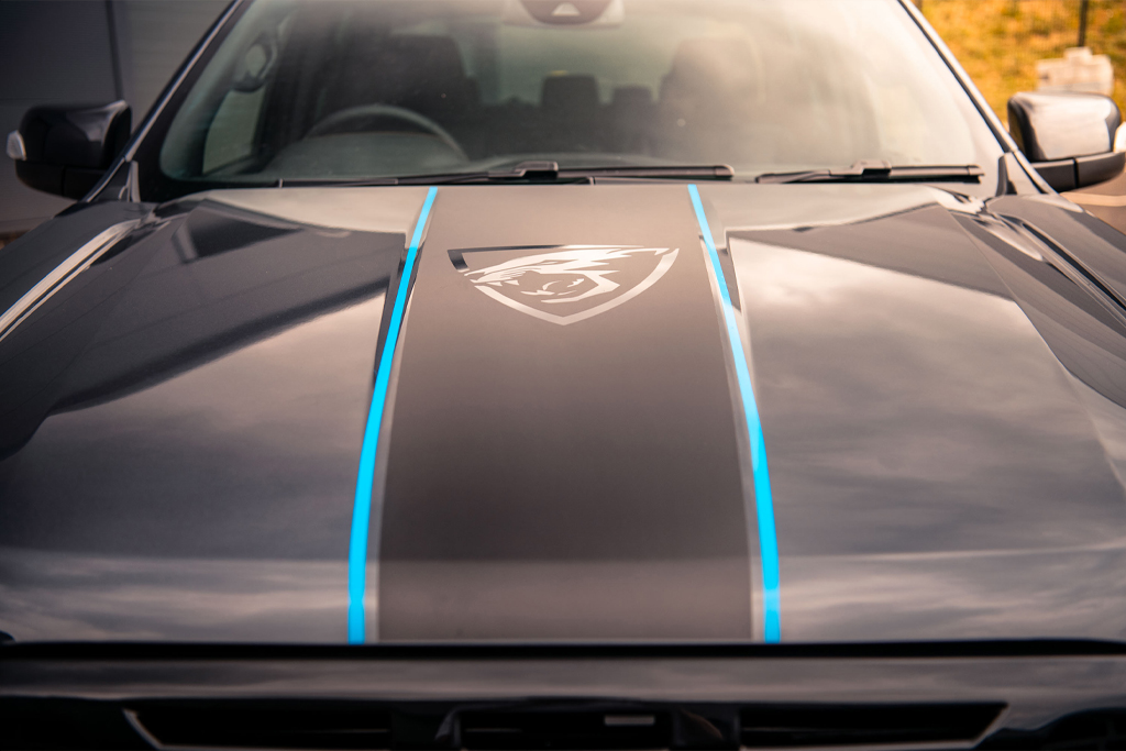 Blue Predator styling stripes for Ford Ranger