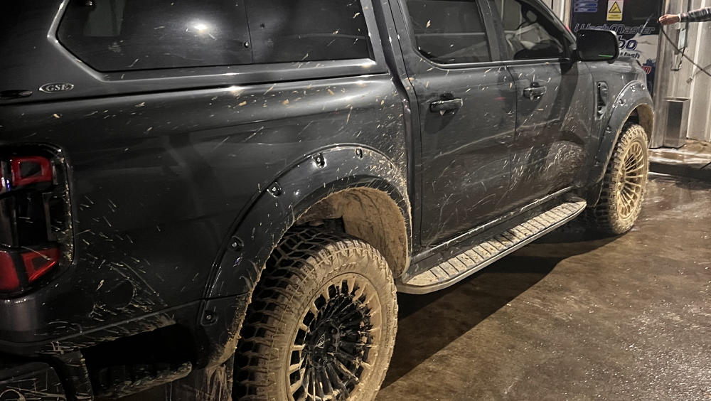 Next generation 2023 ford ranger at car wash