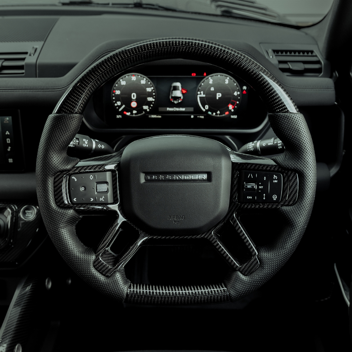 Carbon Fibre Steering Wheel for Defender 110 2020+