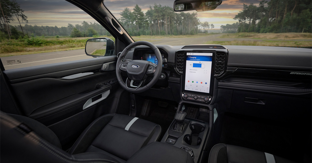 Close-up view of the Ford Ranger Interior
