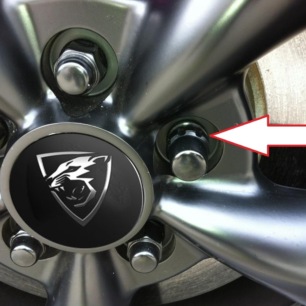 12mm X 1.25mm Black Locking Wheel Nuts (Set Of 4) | 4x4AT