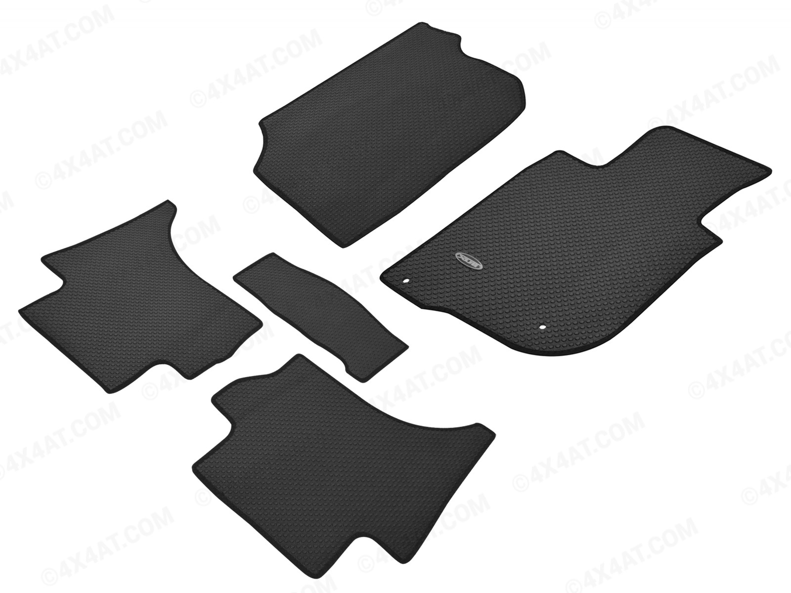 Fitted rubber shop floor mats