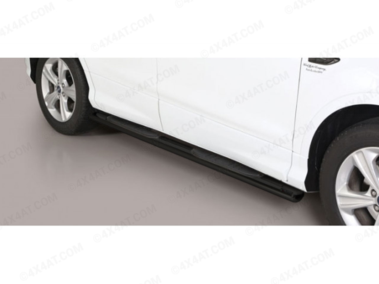 Ford Kuga 2016 Black Side Bars with Black Rubber Treads 4x4AT