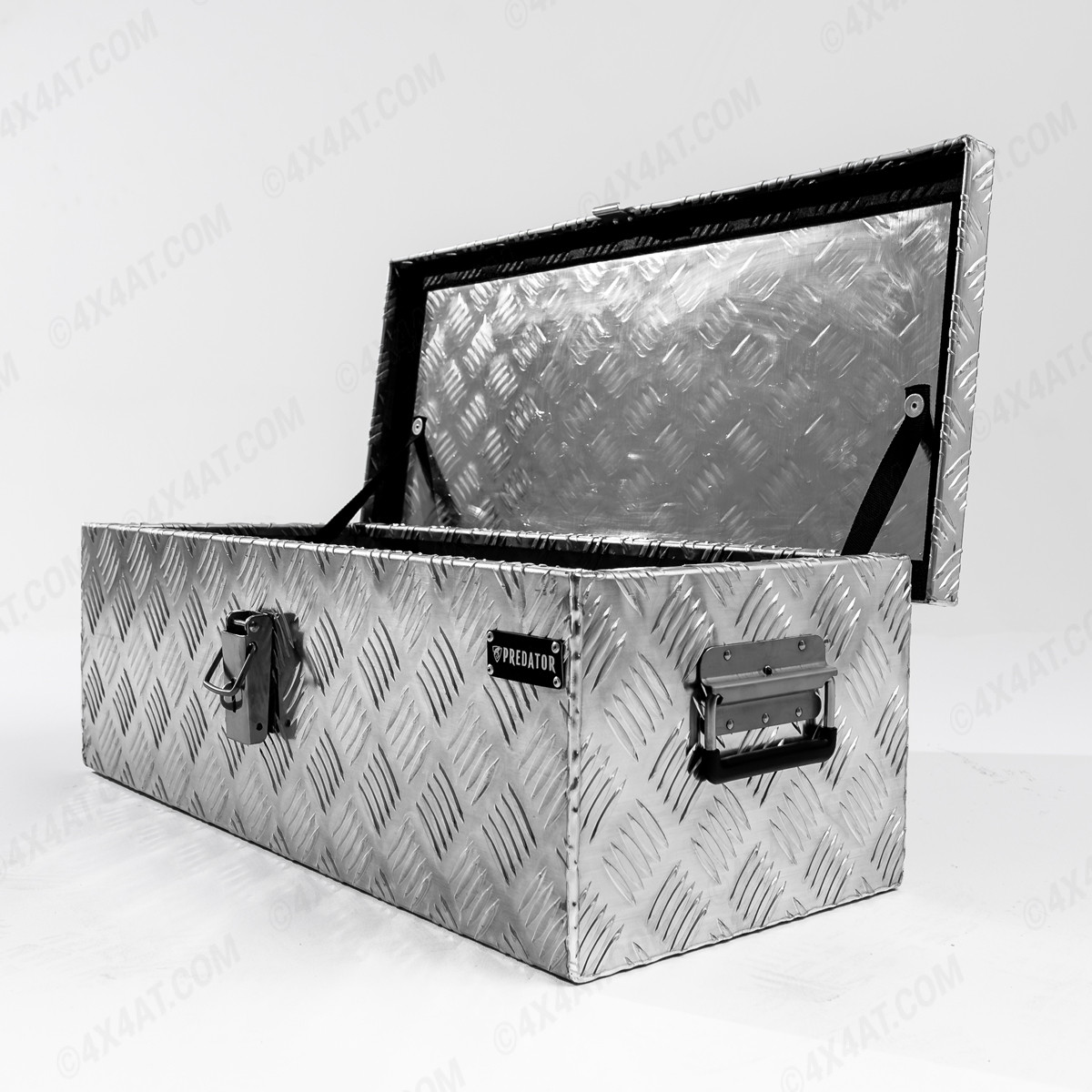 Aluminium Chequer Plate Tool Box L123cm x W38cm x H38cm