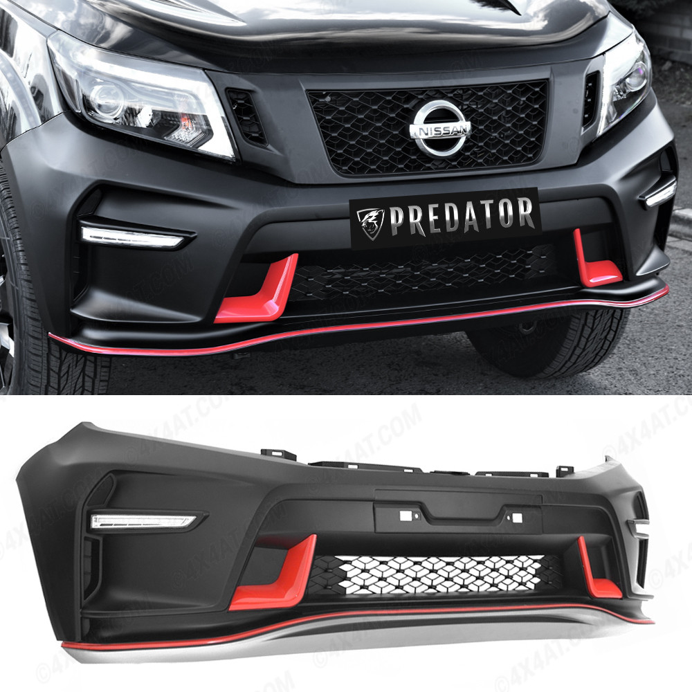Nissan Navara NP300 2016 2021 Predator Front Bumper with Red Accents