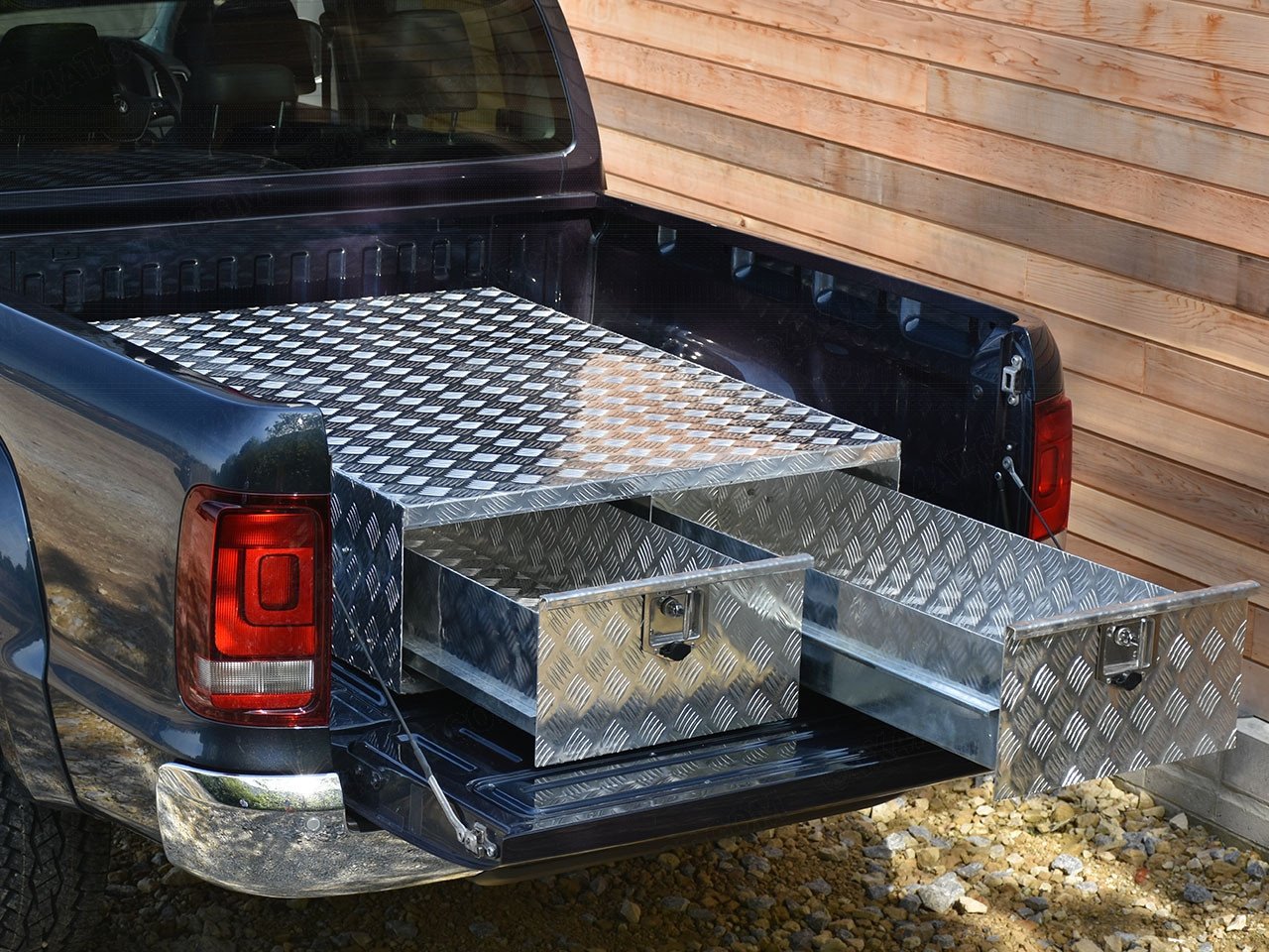 Pickup Twin Drawer System Truck Bed Storage Drawers Aluminium