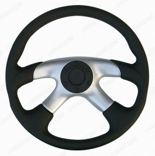 Performance Steering Wheel Cover - Charade Leather / Alloy V282