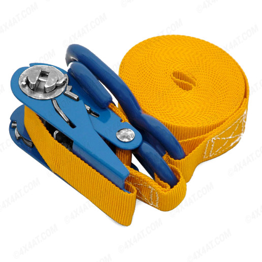 Blue and Yellow Ratchet Strap Set 25mm