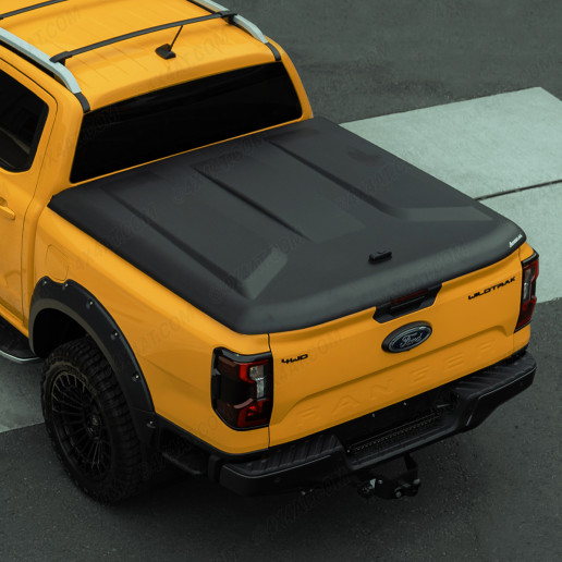 Ford Ranger 2023- Double Cab Aeroklas Speed Black Lift-Up Lid Tonneau Cover