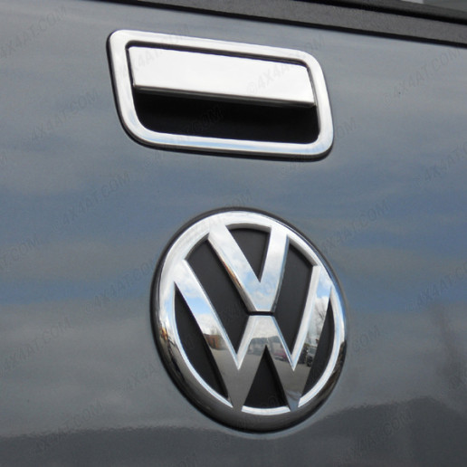 Close-up view of the VW Amarok 2011-2020 Tailgate Handle Cover and Surround 