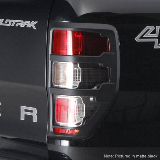 Ford Ranger 2019- Gloss Black Rear Light Covers / Tail Light Surrounds