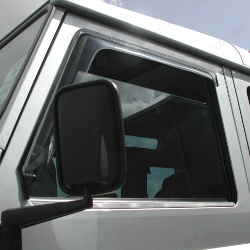 Land Rover Defender 110 Front Pair of Stick-On Tinted Wind Deflectors
