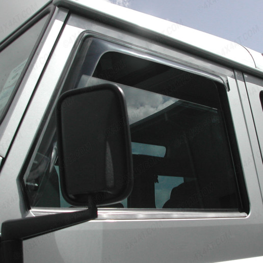 Front Pair of Dark Smoke Wind Deflectors for Land Rover Defender 110