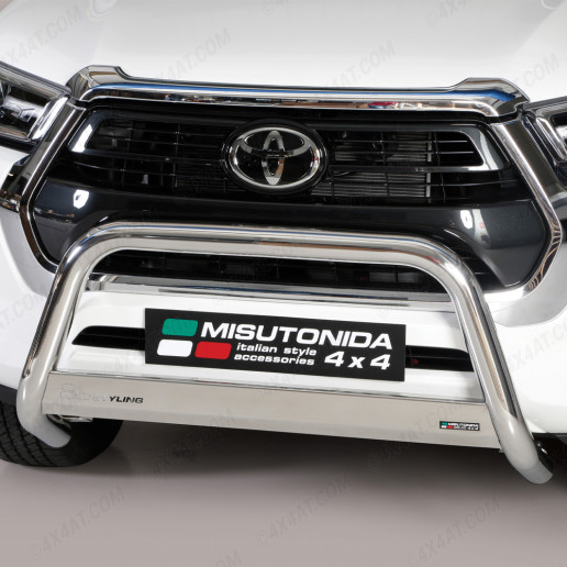 Toyota Hilux 2021 Bull Bar A Bar in Stainless Steel 63mm