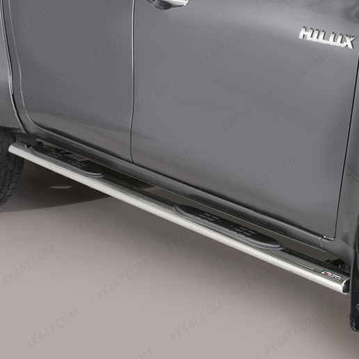 Toyota Hilux 2005 to 2012 Stainless Steel Side Bars with Steps