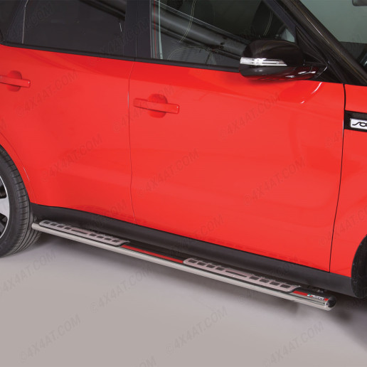 Kia Soul 2014-2018 Stainless Steel Side Bars with Steps