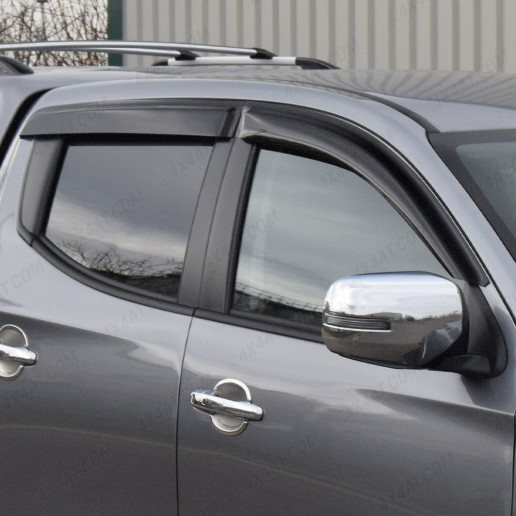 Window door visors fitted to a Mitsubishi L200 Triton double cab