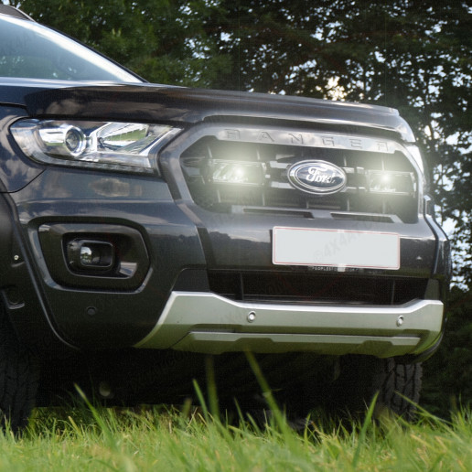 Ford Ranger with bonnet guard and lazer lamp grille kit