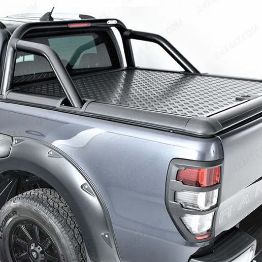Ford Ranger Double Cab 2016 on Black Aluminium Lift Up Cover
