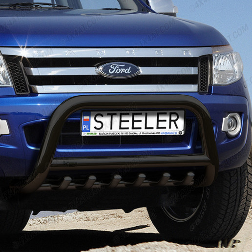 Close-up view of the 70mm Black A-Bar With Axle Bars for the Ford Ranger 2012-2016 