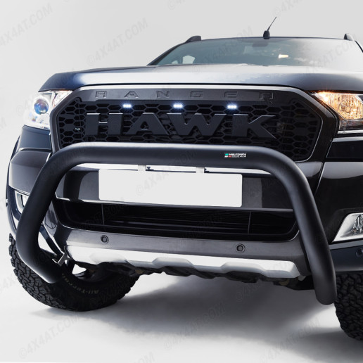Ford Ranger 2019 On 76mm EU Spec A-Frame Bull Bar Black Coated Mach