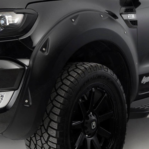 Ford Ranger X-treme wheel arches in Matte Black with rivets