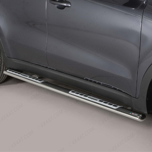 Kia Sportage 2010 to 2016 stainless steel side bars with steps