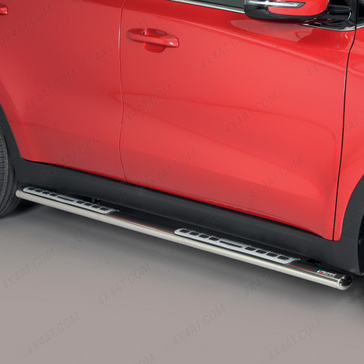 Kia Sportage 2016 to 2021 Stainless Steel Side Bar With Alloy Tread
