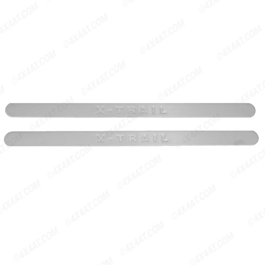 Stainless Steel Sill protectors full set of 2 for Nissan Xtrail embossed