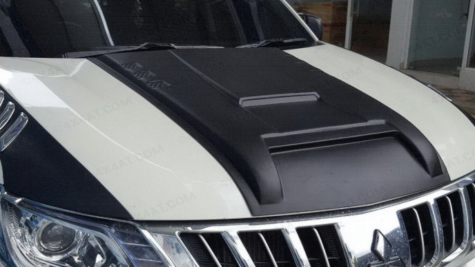 Mitsubishi L200 2015 on Bonnet Hood Scoop – Matte Black Full Size