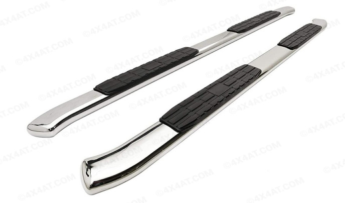 Stainless Steel oval side bar with step plate for the Isuzu Dmax 2012