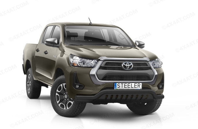 Toyota Hilux 2021- Spoiler bar with Axle Plate in Black Finish