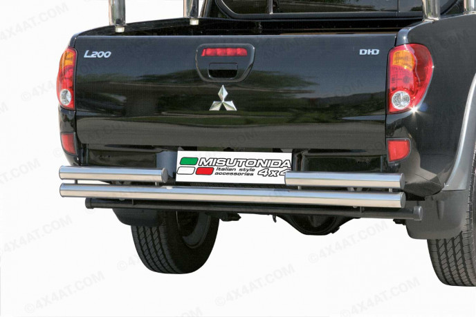 Mitsubishi L200 5 Stainless Steel Tube Double Straight Rear Bar Non Tow (Mach)