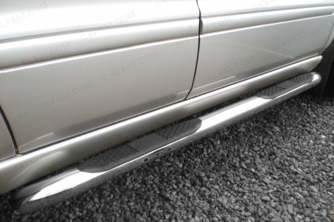 Mercedes Ml Mk1/2 OE Style Stainless Steel Side Bar With Step Curved End Style