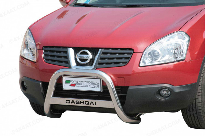 Nissan Qashqai Mk1 -09 A-Frame Bull Bar Mach 2.5 Inch Eu Approved With Logo