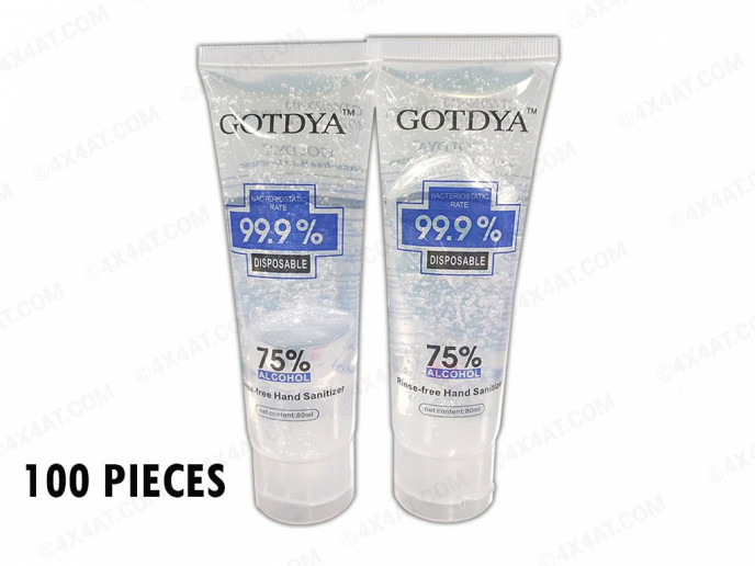 HAND GEL 80ML 75% ALCOHOL CONTENT UK SUPPLIER 4X4AT (100 PACK)
