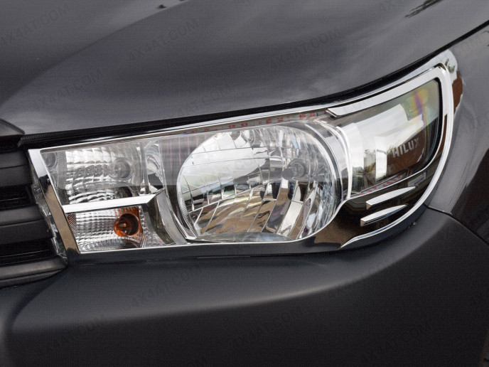 Chrome headlamp surround for Toyota Hilux