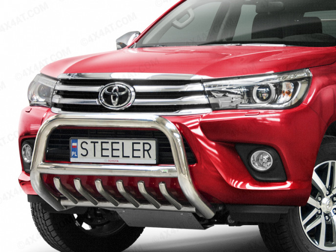 Toyota Hilux Front Bar - Stainless Steel A-Bar With Axle Bar