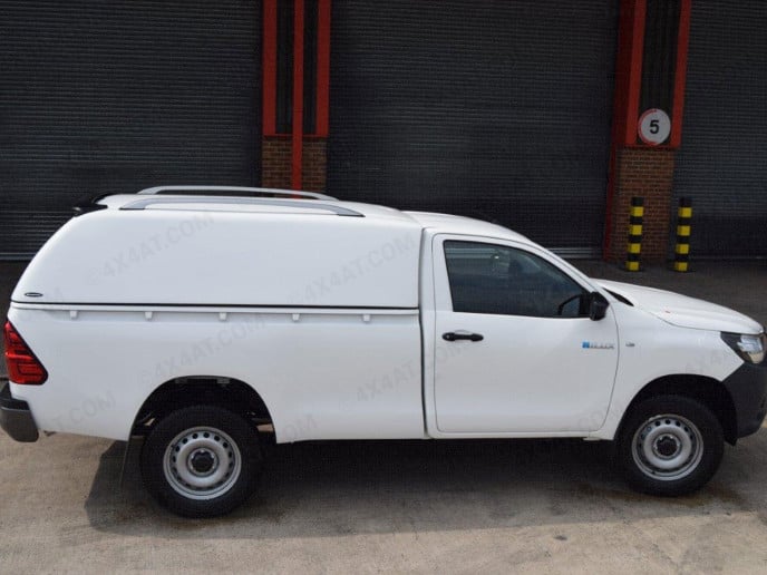 Carryboy commercial single cab canopy fitted to a Toyota Hilux