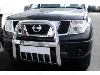 Stainless Steel Bull Bar with Axle Bars To Fit Nissan Navara D40 2005-2010