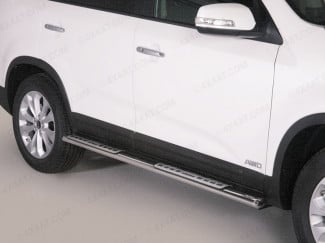 Kia Sorento 2012-2015 Stainless Steel Side Bars with Steps Plates