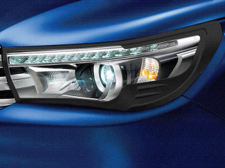 Black head light surround for Toyota Hilux