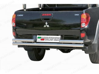 Mitsubishi L200 5 Stainless Steel Tube Double Straight Rear Bar Non Tow (Mach)