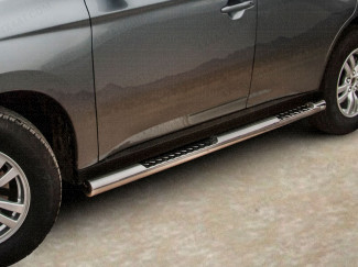 76mm Side Bars Stainless Steel For Mitsubishi Outlander 12 To 16