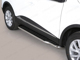 50mm Stainless Steel Side Bars With Step For The Renault Kadjar 2015 Onwards